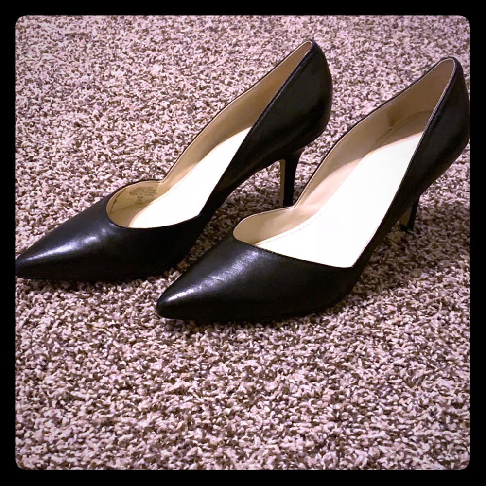 Black Leather Heels